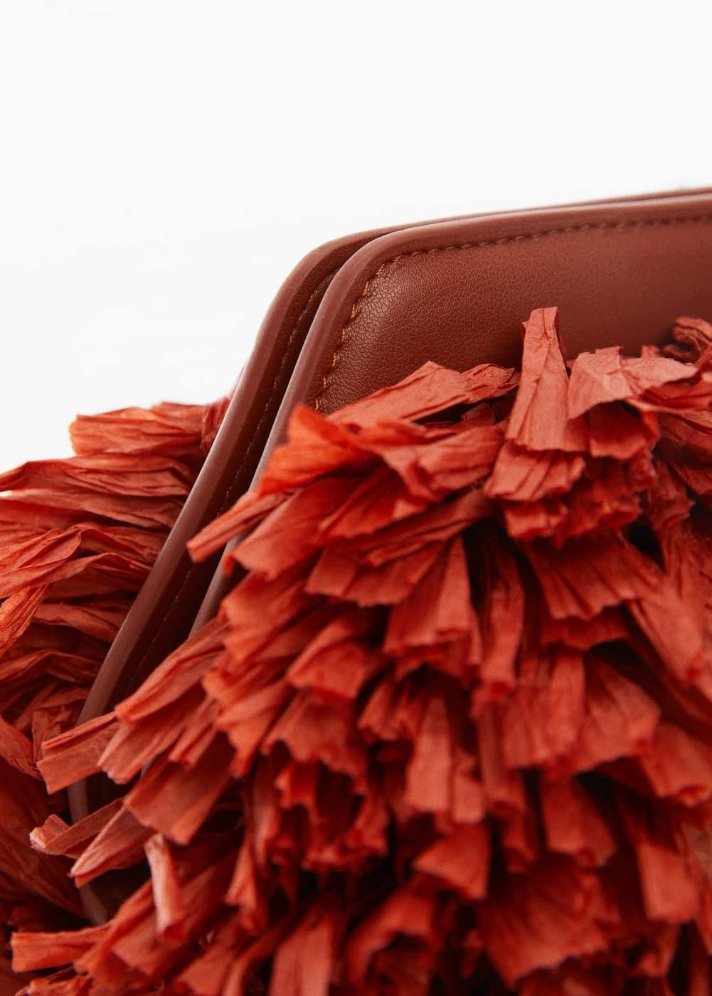 MANGO - Fringed clutch bag - One size - Women Product Image