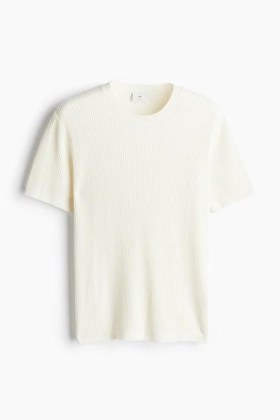 Regular Fit Rib-Knit T-shirt Product Image