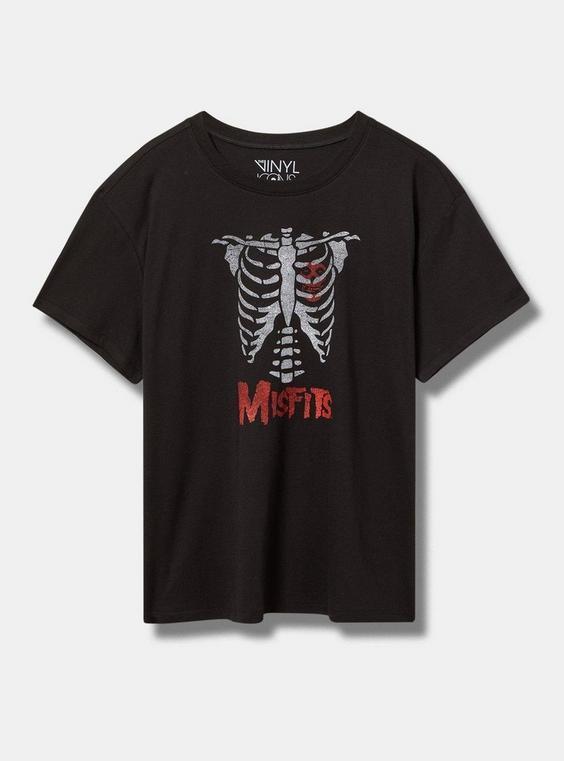 Misfits Skeleton Relaxed Fit Cotton Boxy Tee Product Image