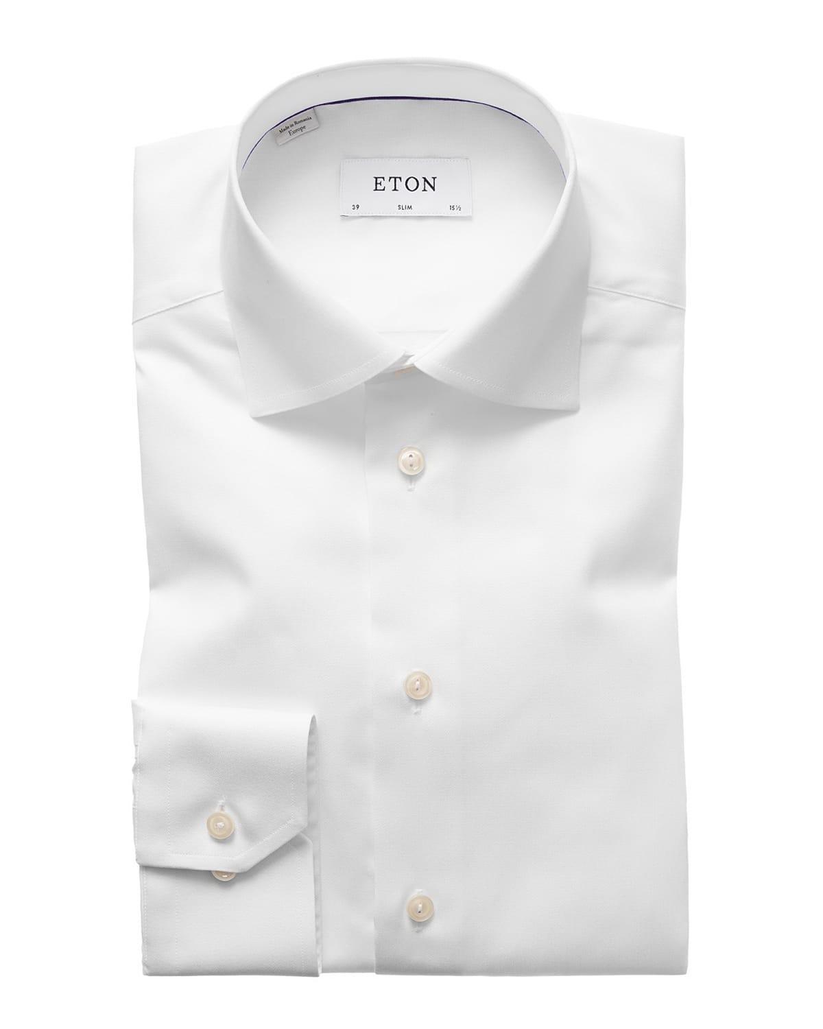 Mens Slim-Fit Twill Dress Shirt Product Image