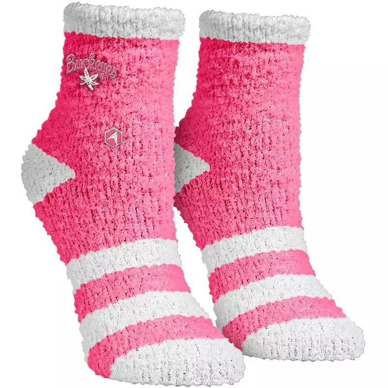 Rock Em Socks Ohio State Buckeyes Fuzzy Crew Socks, Womens Product Image