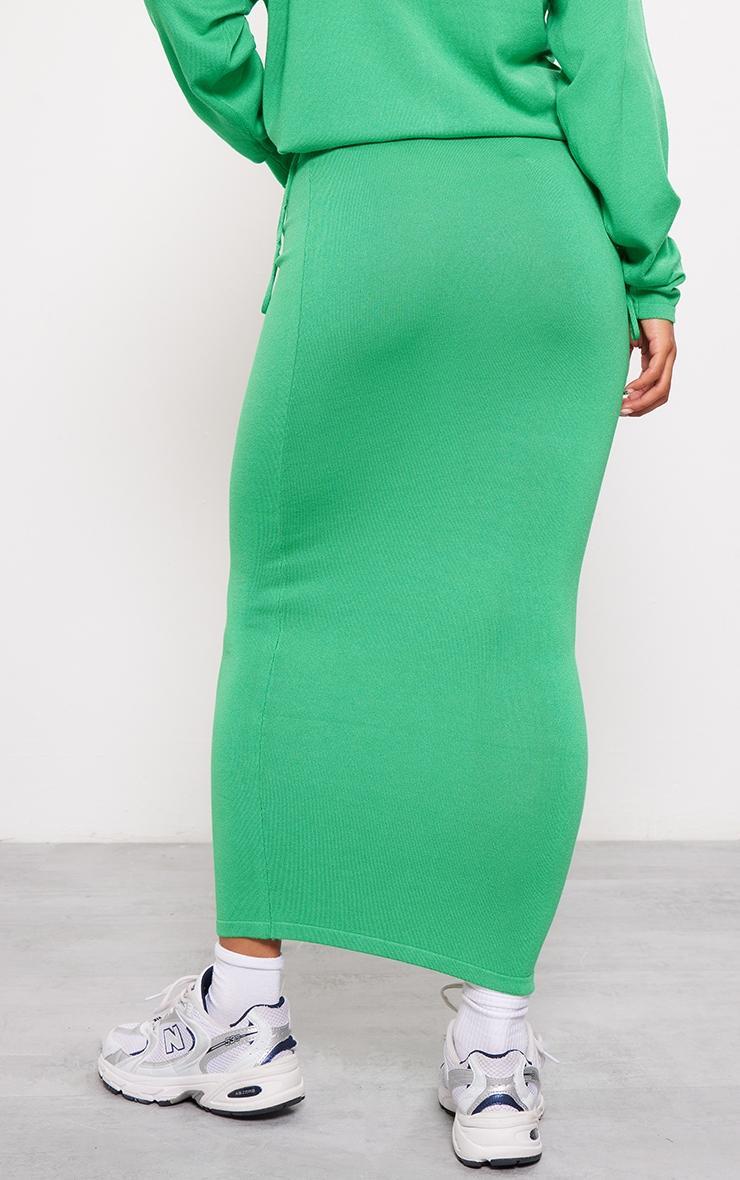 Bright Green Tube Knitted Midaxi Skirt Product Image