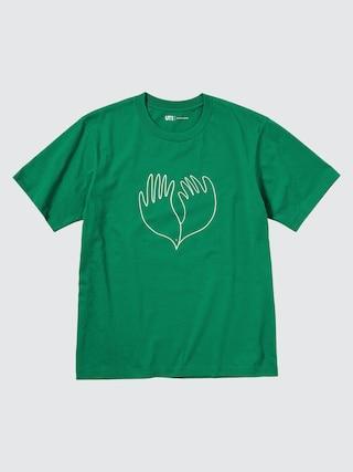 Peace For All Short-Sleeve Graphic T-Shirt (Christophe Lemaire) Green 2XL UNIQLO US Product Image