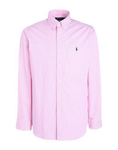 POLO RALPH LAUREN Slim Fit Striped Stretch Poplin Shirt Man Shirt Pink Size L Cotton, Elastane Product Image