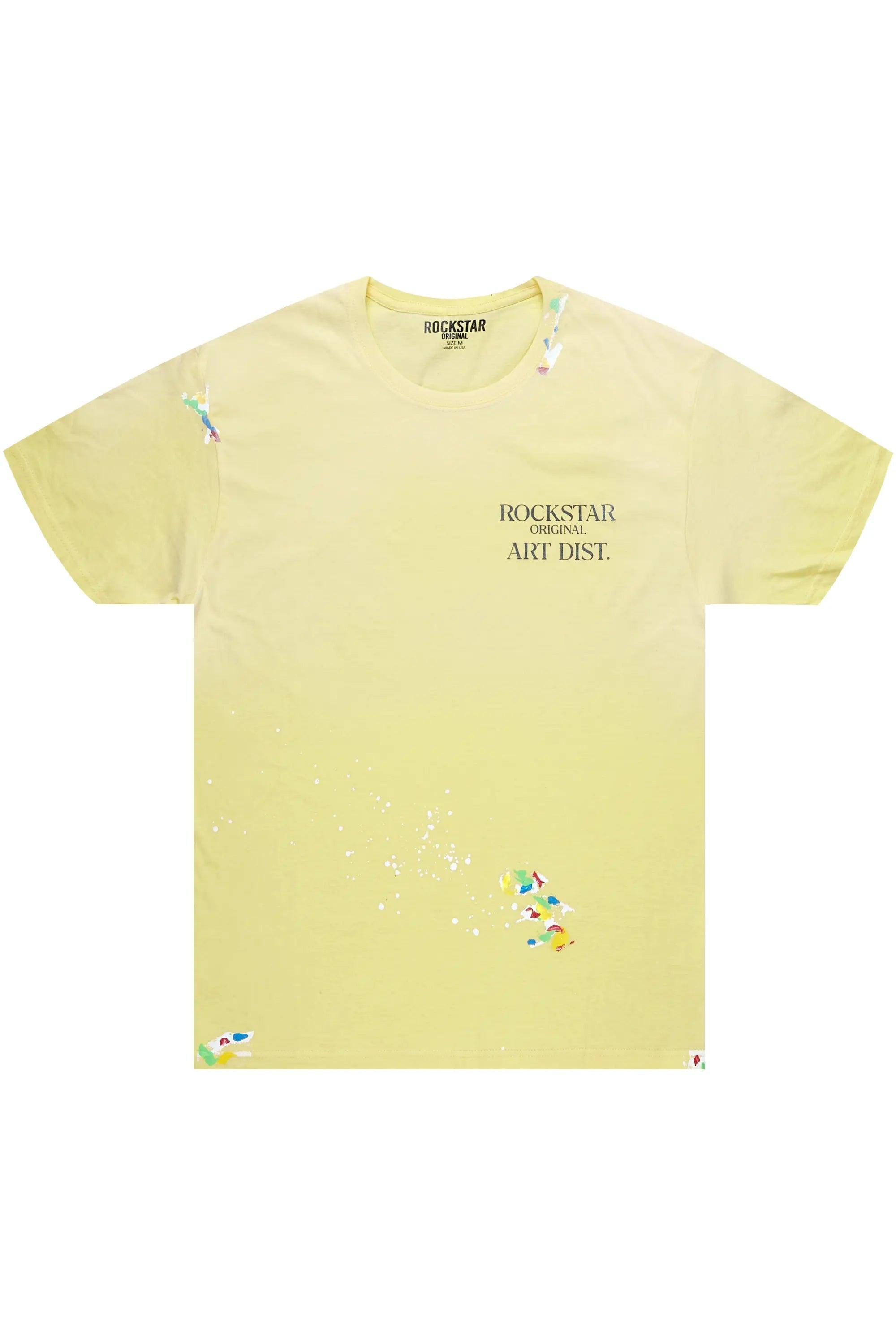 Palmer Light Yellow Graphic T-Shirt Male Product Image