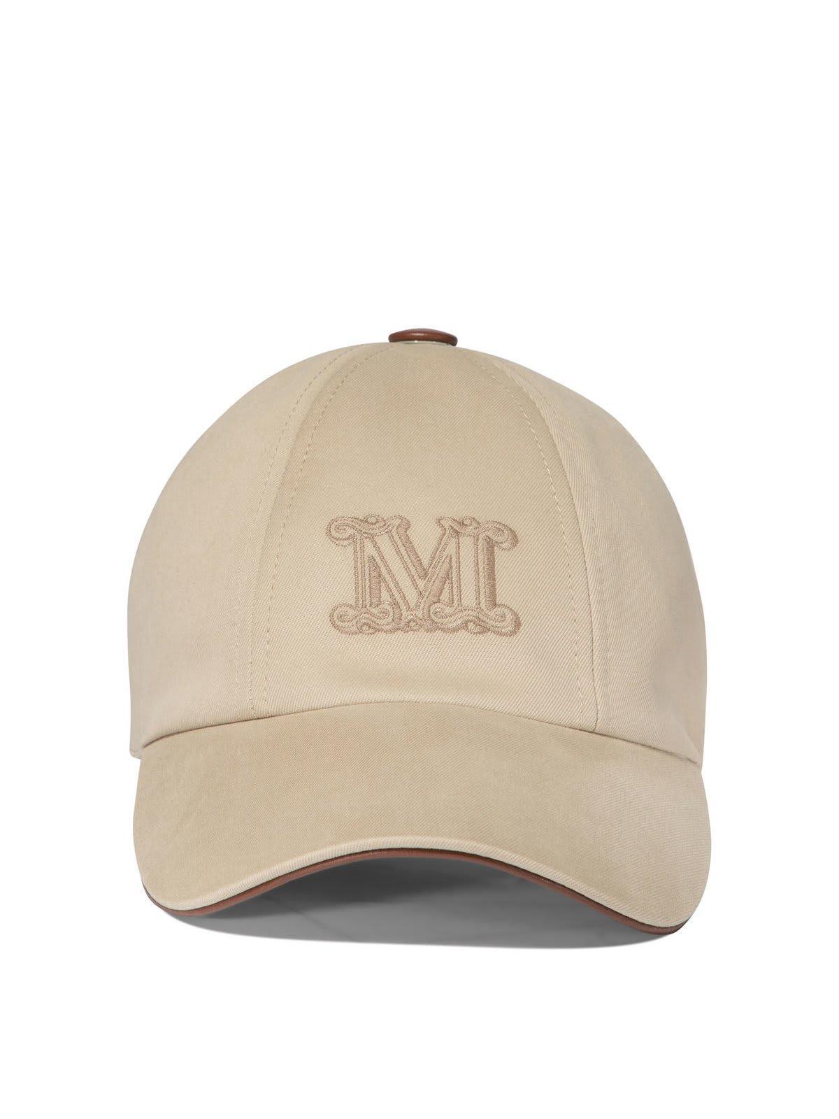 Logo Embroidered Baseball Cap In Beige Product Image