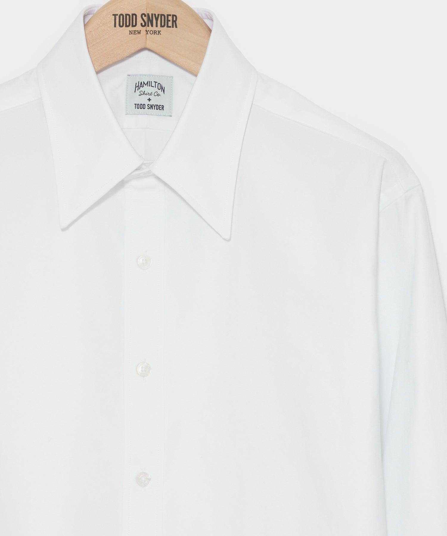 Hamilton + Todd Snyder Long Point Collar Shirt in White Product Image