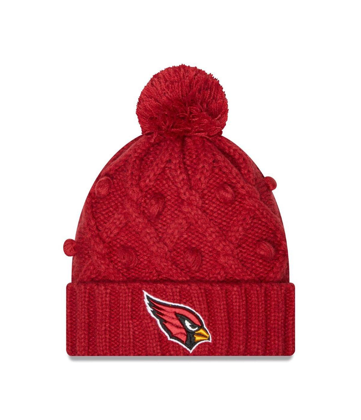 Womens New Era Cardinal Arizona Cardinals Toasty Cuffed Knit Hat with Pom Product Image