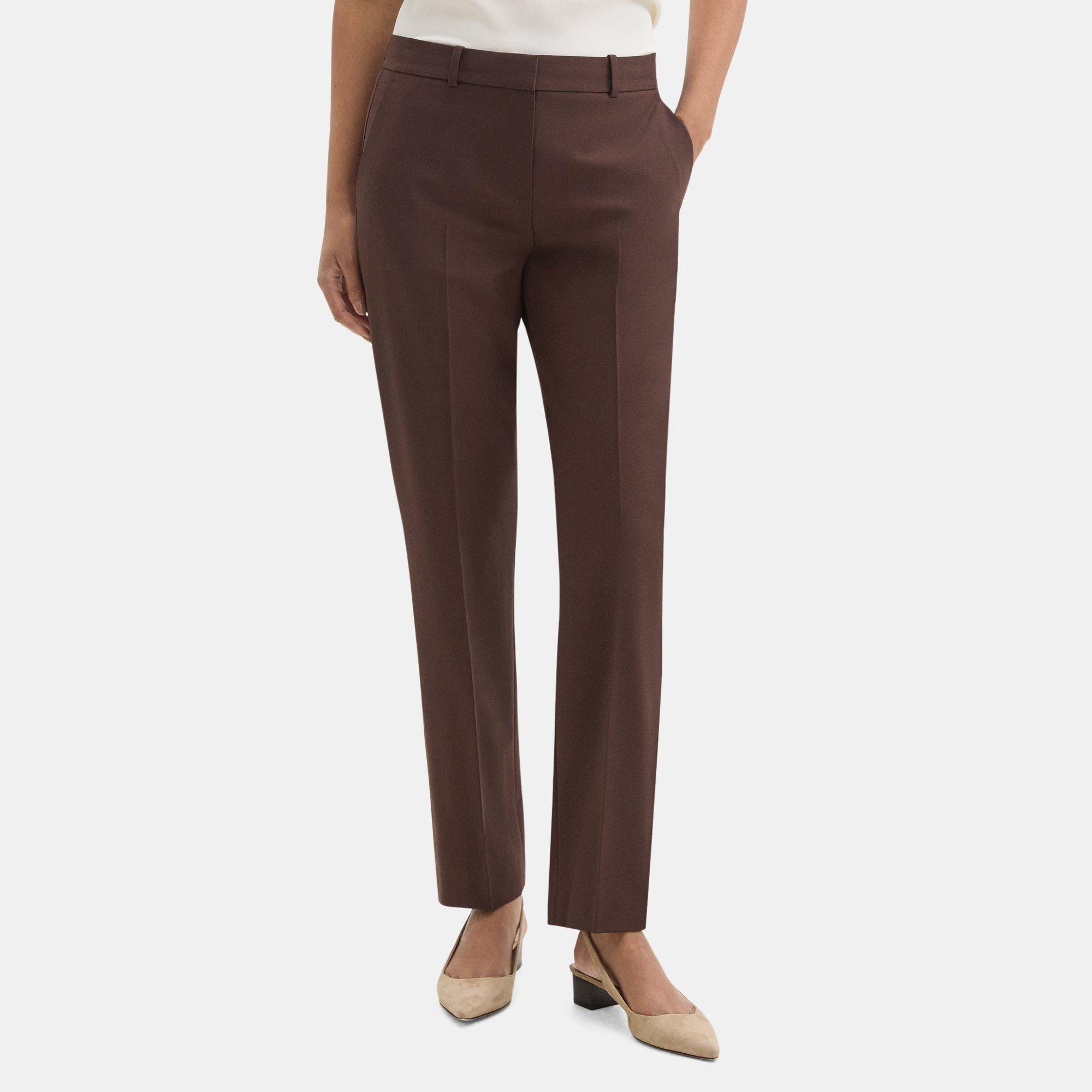 Sevona Stretch Wool Classic Crop Pant | Theory Outlet Product Image