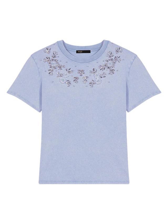 Maje Floral Embellished Tee Product Image