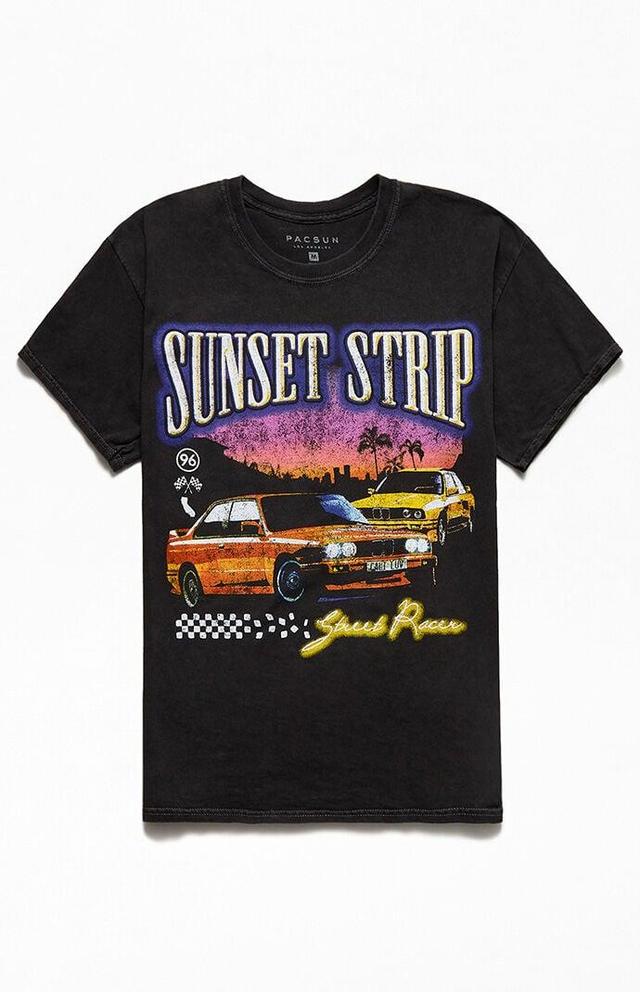 Men's Sunset Stripe Vintage T-Shirt Product Image