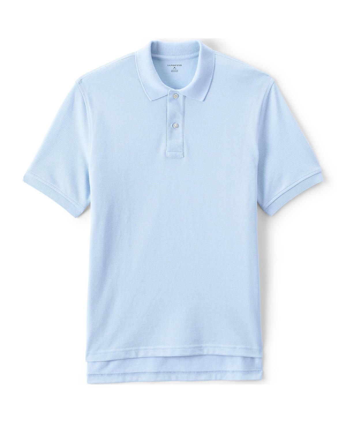 Lands End School Uniform Mens Short Sleeve Mesh Polo Shirt Product Image