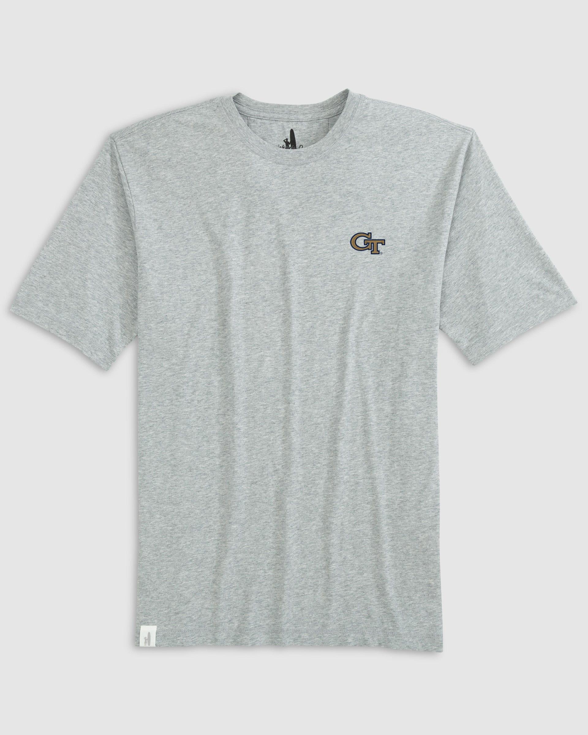 Georgia Tech Heathered Spencer Cotton T-Shirt Male Product Image