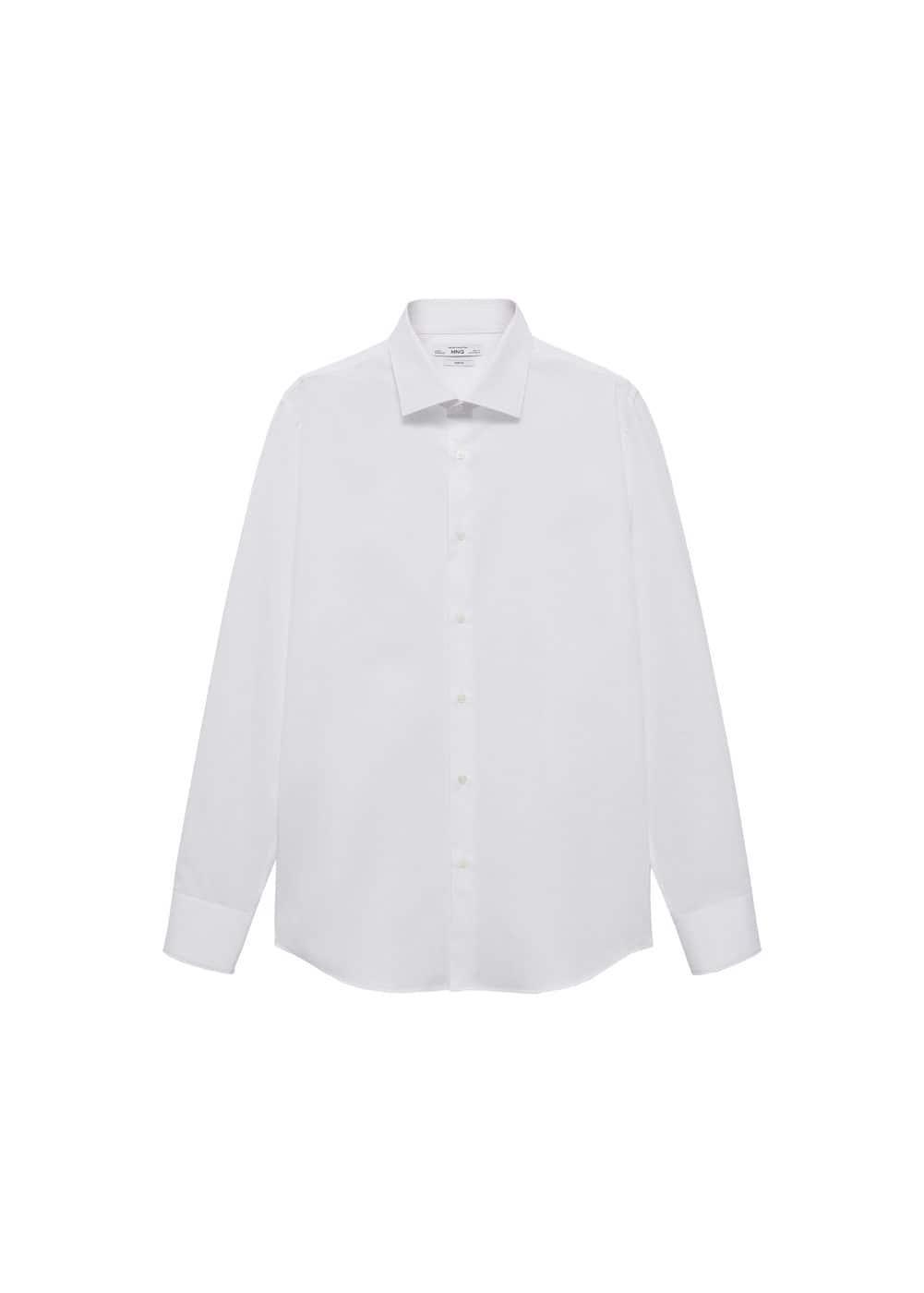 MANGO MAN - Slim-fit cotton poplin suit shirt whiteMen Product Image