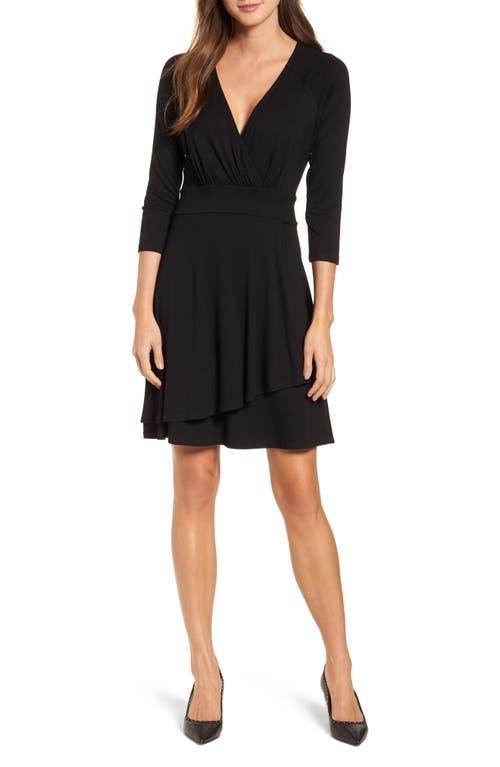 Karen Kane Faux Wrap Drape Dress Product Image