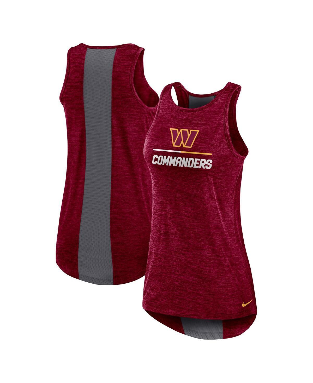 Womens Nike Burgundy Washington Commanders High Neck Performance Tank Top Product Image