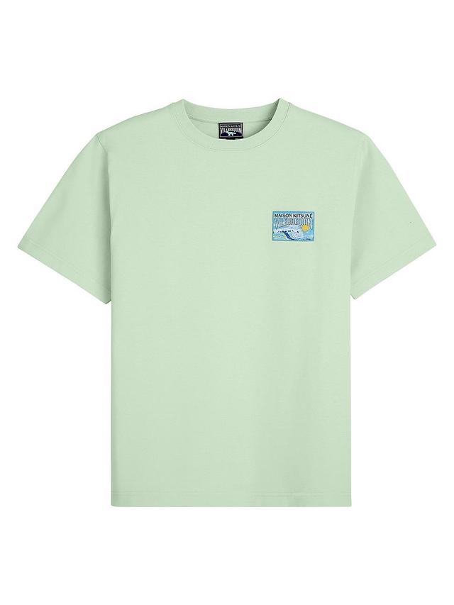 Mens Vilebrequin x Maison Kitsun Waves Cotton T-Shirt Product Image