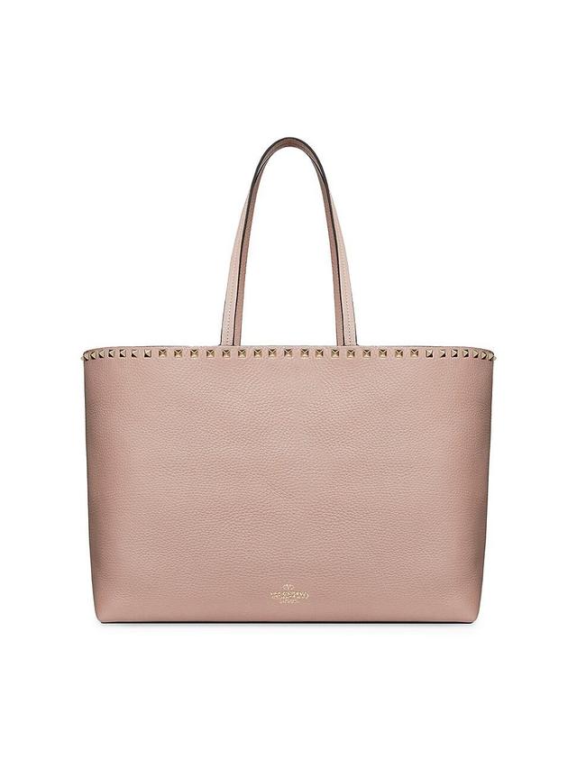 Womens Rockstud Grainy Calfskin Tote Bag Product Image