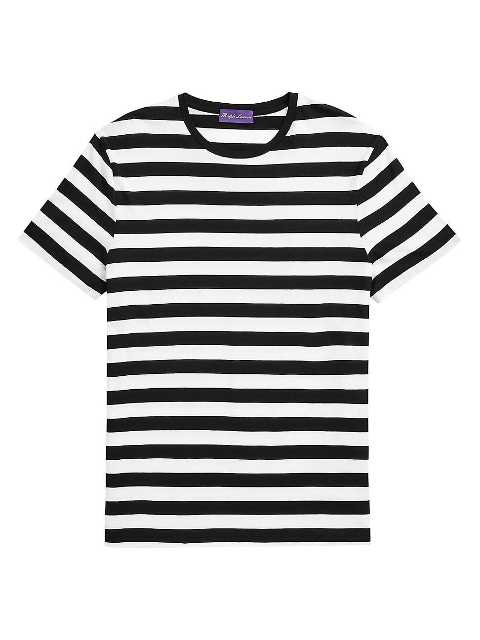 Mens Striped Cotton Short-Sleeve T-Shirt Product Image