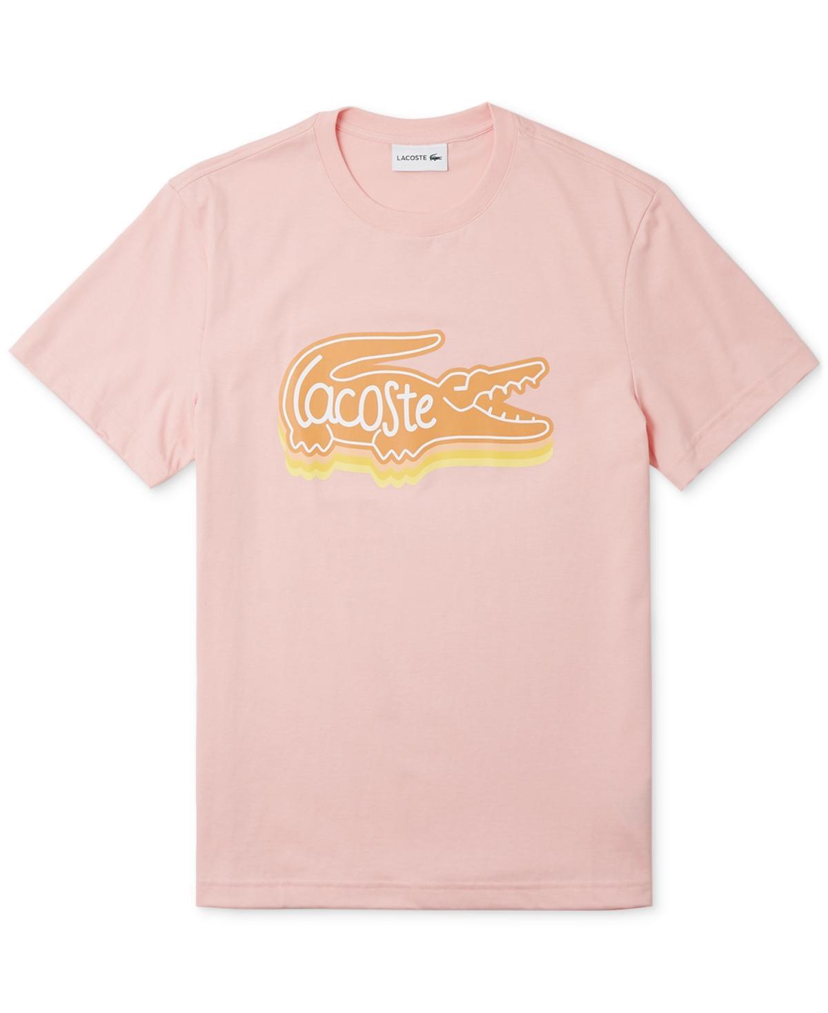 Lacoste Mens Short Sleeve Crewneck Logo Graphic T-Shirt, Created for Macys Product Image