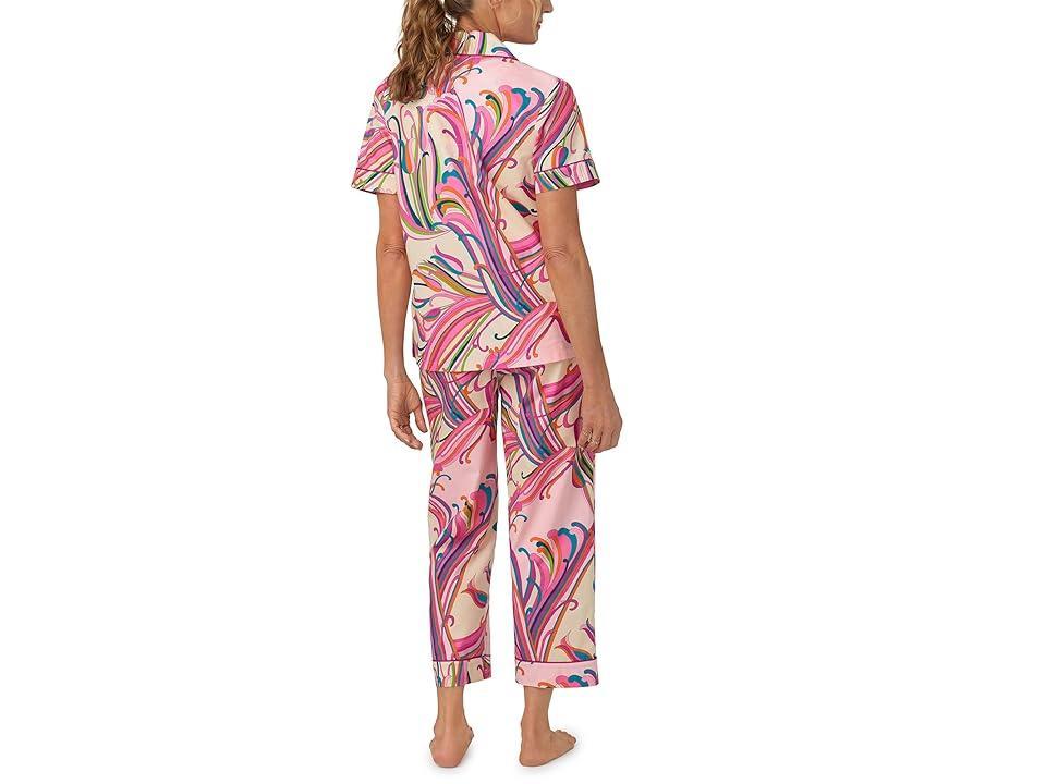 Bedhead PJs Trina Turk x Bedhead Short Sleeve Cropped PJ Set (Vintage Tulip) Women's Pajama Sets Product Image