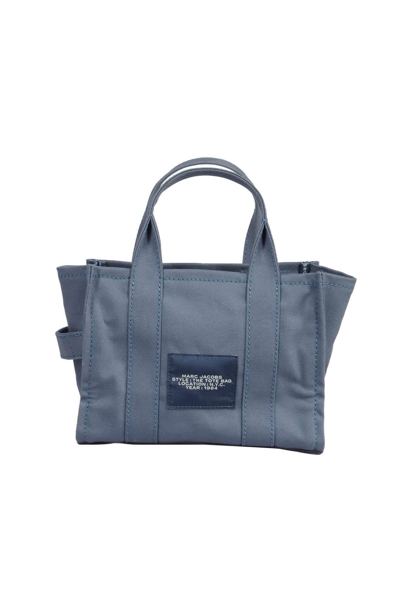 The Small Tote Canvas Bag In Blue Product Image