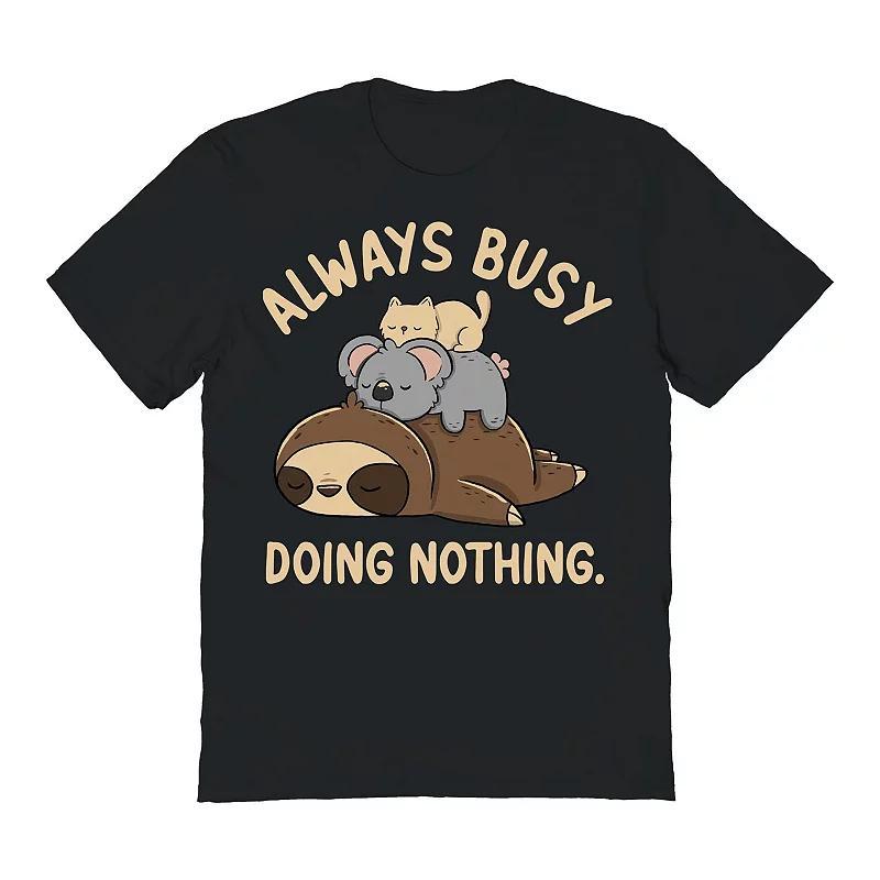 Mens COLAB89 by Threadless Always Busy Doing Nothing Graphic Tee Product Image