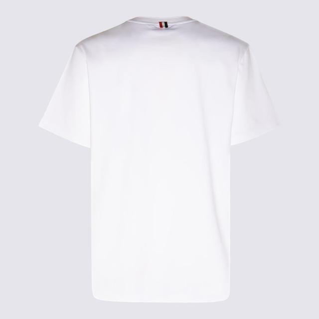 THOM BROWNE White Cotton T-shirt Product Image