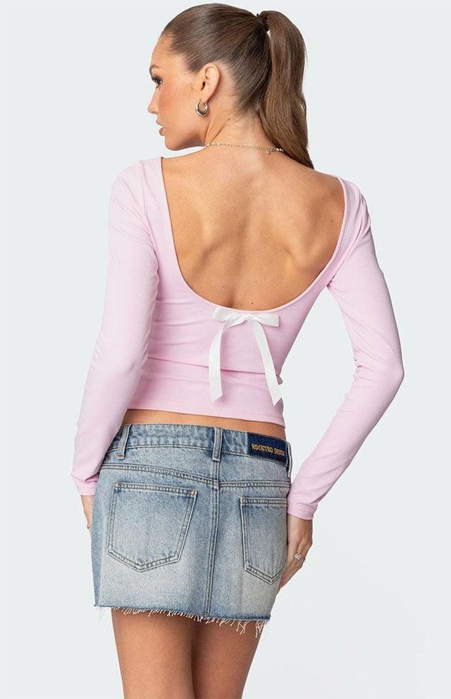 Edikted Women's Nila Backless Boat Neck Top Product Image