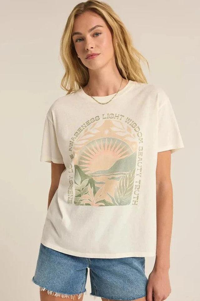 Z Supply Love Energy Boyfriend Tee in Sea Salt Product Image