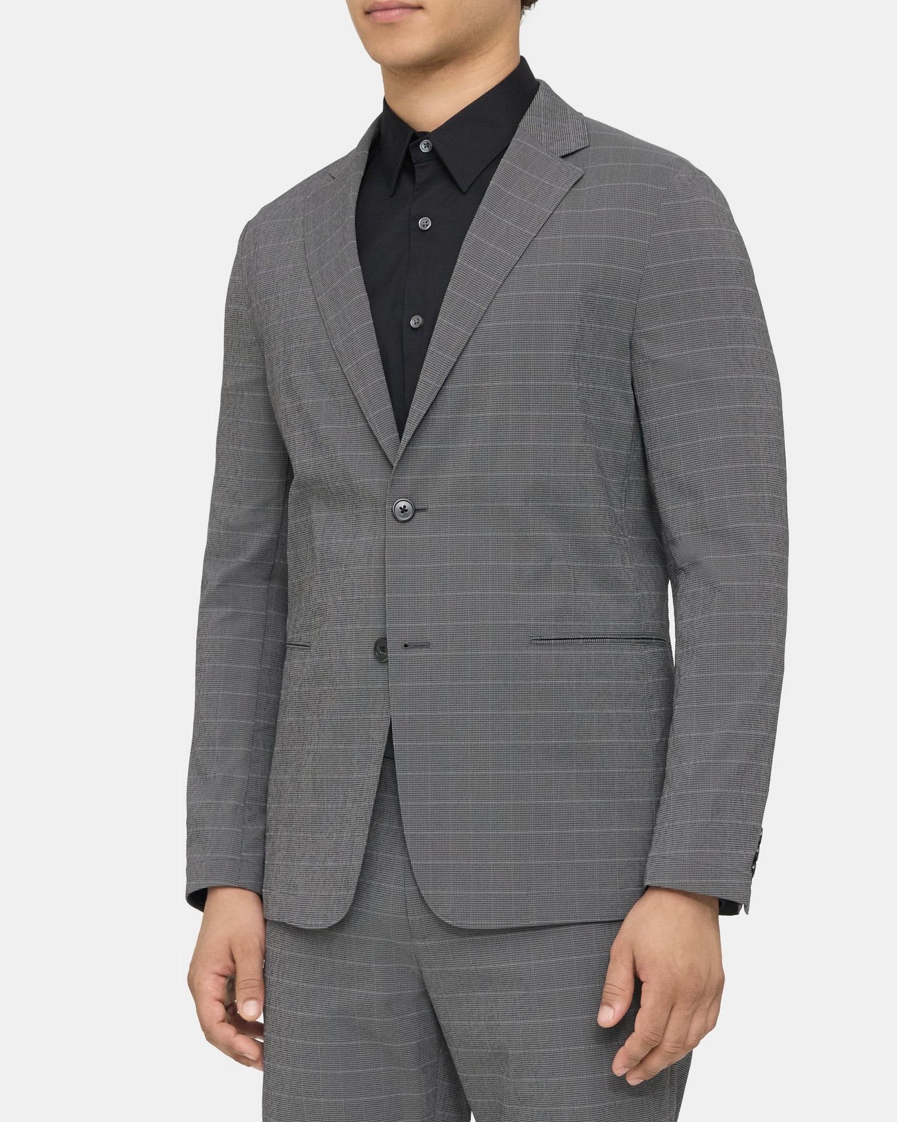 Unstructured Blazer in Checked Nylon Blend Product Image