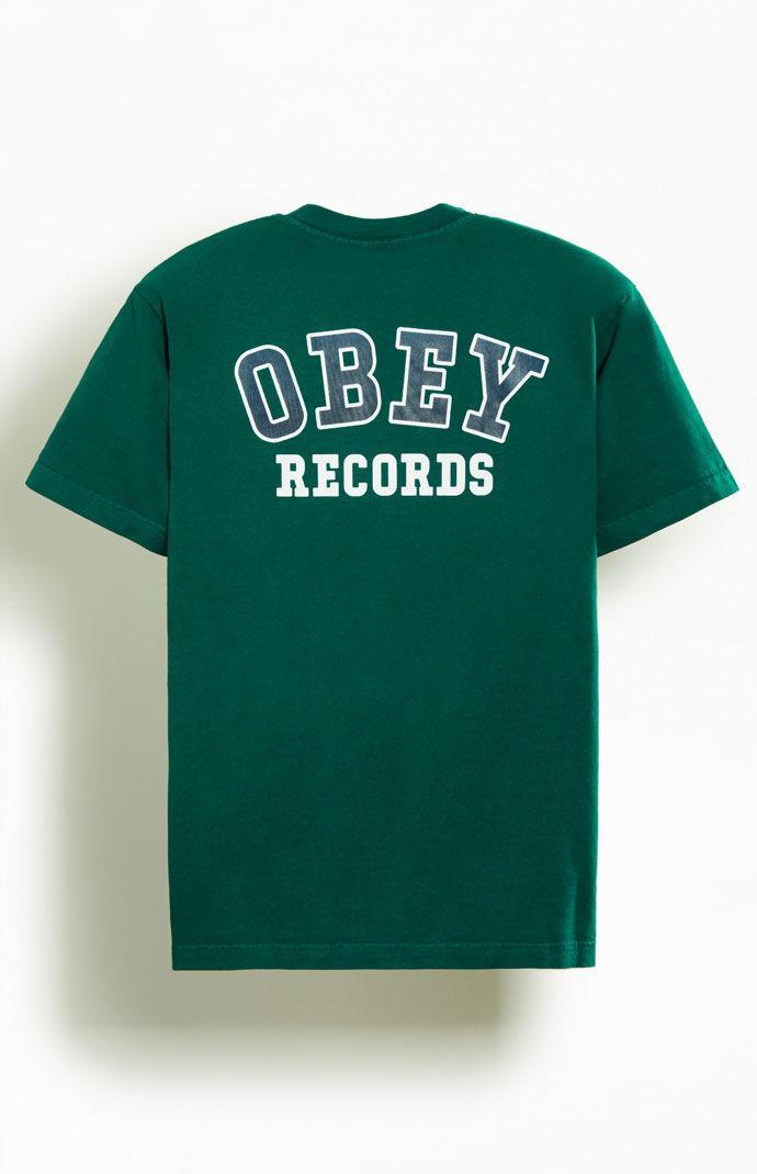 Obey Men's Records Heavyweight T-Shirt Product Image