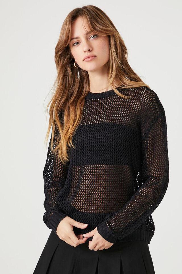 Open-Knit Drop-Sleeve Sweater | Forever 21 Product Image