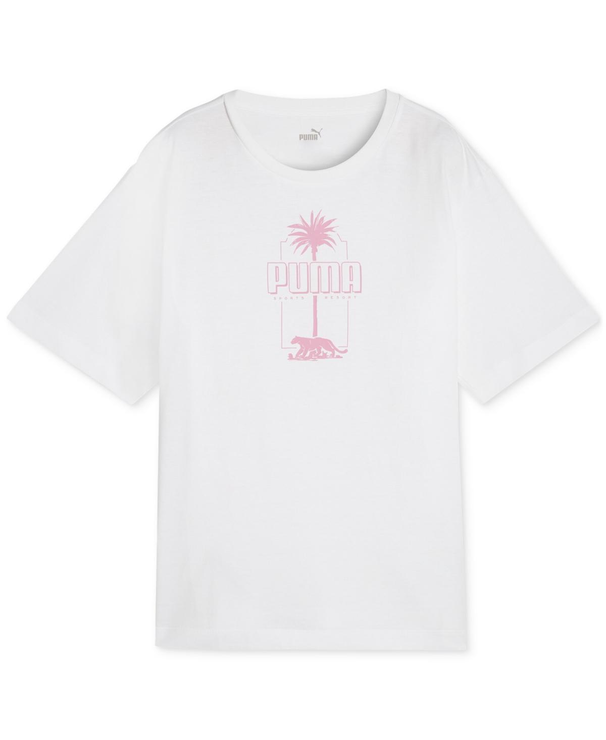 Puma Womens Essentials Palm Resort Graphic T-Shirt Product Image