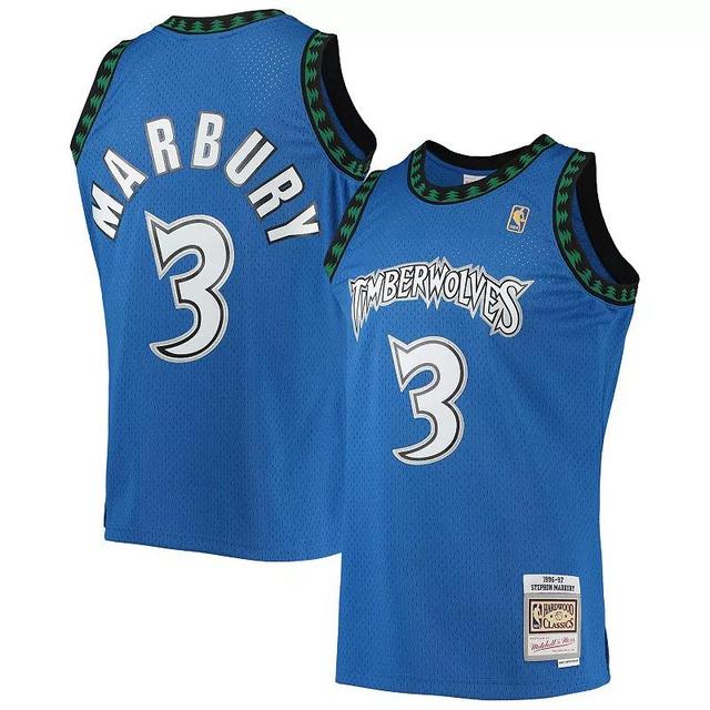 Mens Mitchell & Ness Stephon Marbury Minnesota Timberwolves 1996/97 Hardwood Classics Swingman Jersey Product Image