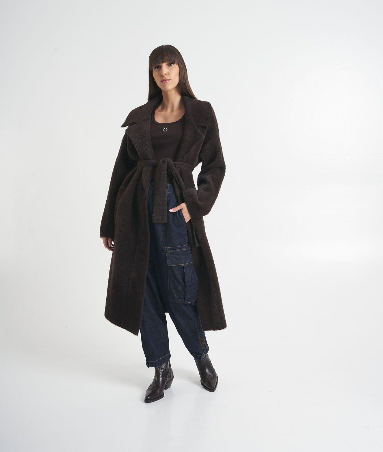 Coat 'Uvaggio' with waist belt Product Image