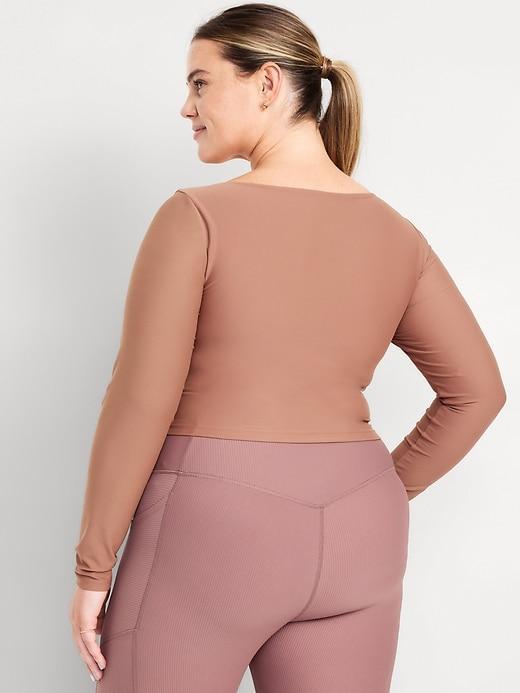 PowerSoft Long-Sleeve Crop Support Top Product Image