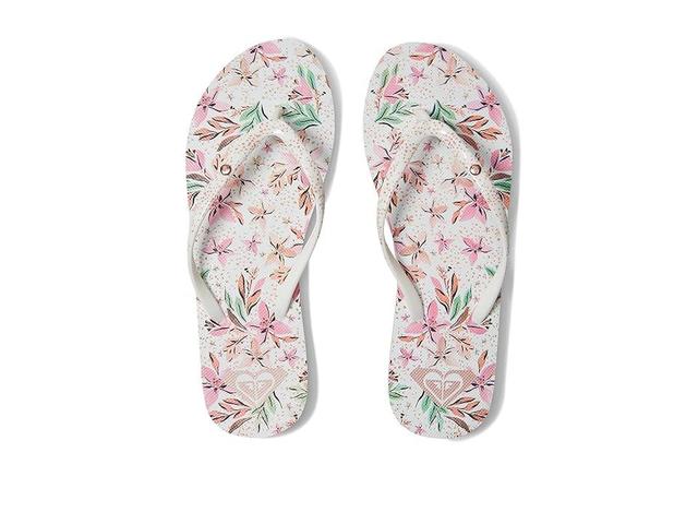 Roxy Portofino (White/Crazy Print) Women's Sandals Product Image