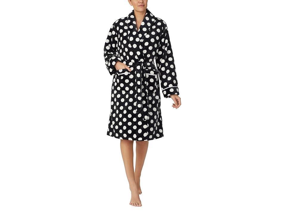 Kate Spade New York Chenille Shawl Collar Robe (Ink Dot) Women's Pajama Product Image