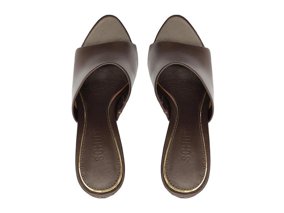 Schutz Aprill (Dark Chocolate) Women's Sandals Product Image