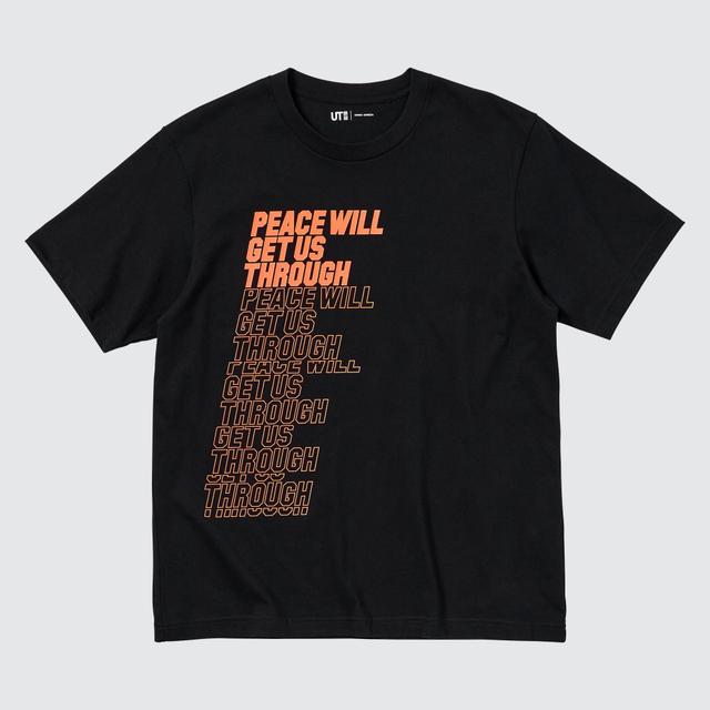 Peace For All (Short-Sleeve Graphic T-Shirt) (Shingo Kunieda) Black XS UNIQLO US Product Image