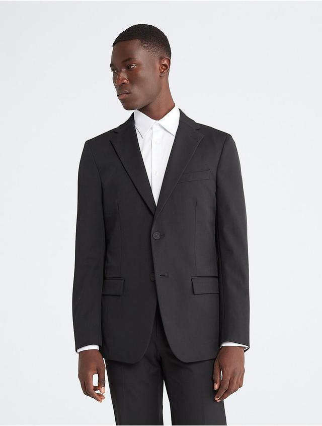 Calvin Klein Mens Tech Slim Fit Black Suit Jacket - Black - 38 short Product Image