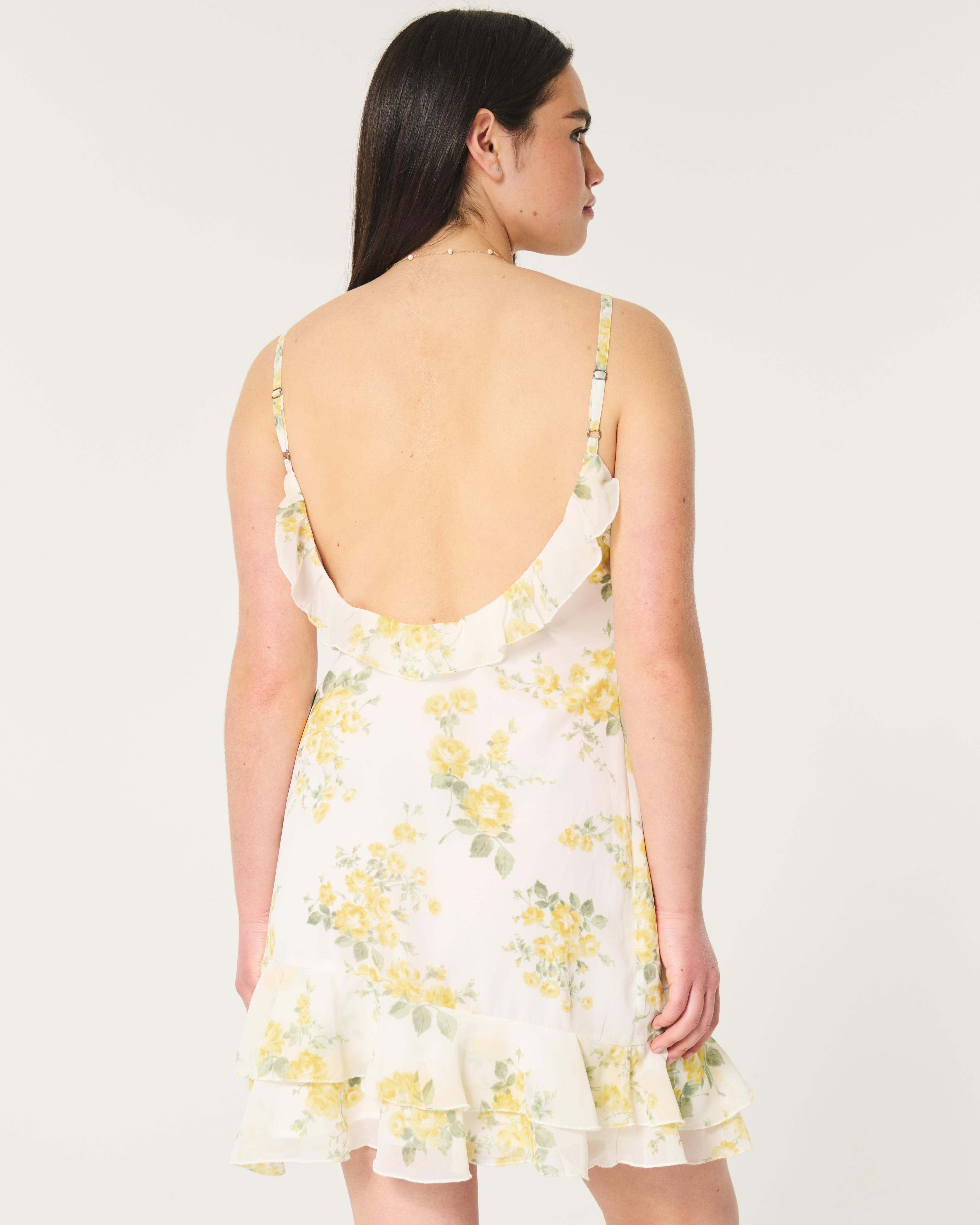 Open Back Linen-Blend Mini Dress Product Image