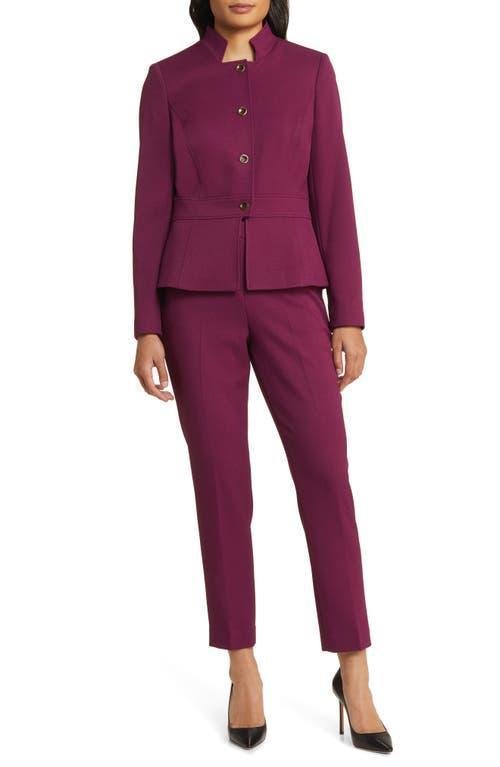 Tahari Asl Womens Stand Collar Button-Front Pantsuit Product Image