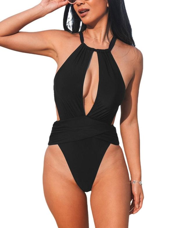 Cupshe Womens Cut Out High Cut One-piece Swimsuit Product Image