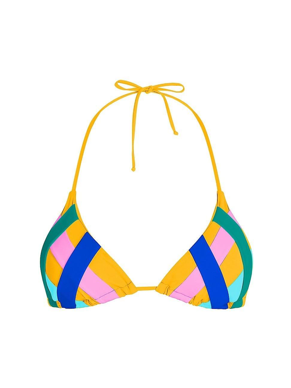 Womens Ibiza Colorblock Triangle Bikini Top Product Image