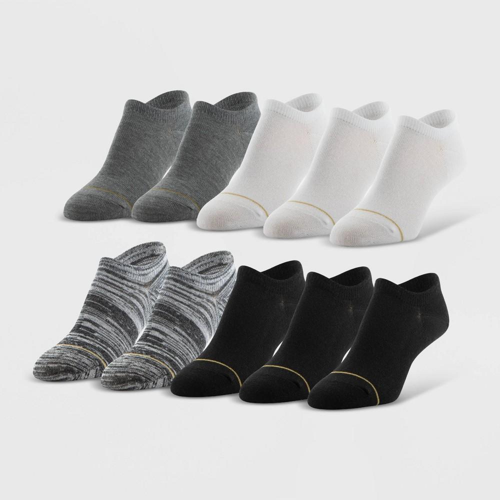 All Pro by Gold Toe Womens Ultra Invisible 10pk No Show Socks Gray 4-10 Product Image