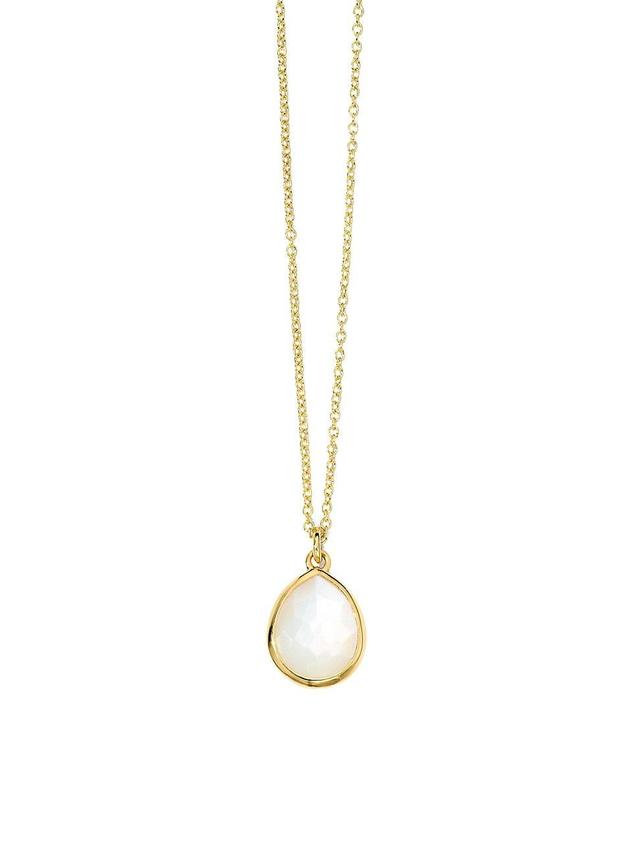 Womens Rock Candy 18K Yellow Gold & Multi-Gemstone Mini Teardrop Pendant Necklace Product Image