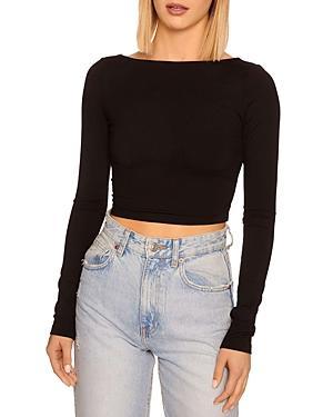 Susana Monaco Long Sleeve Crop Top Product Image