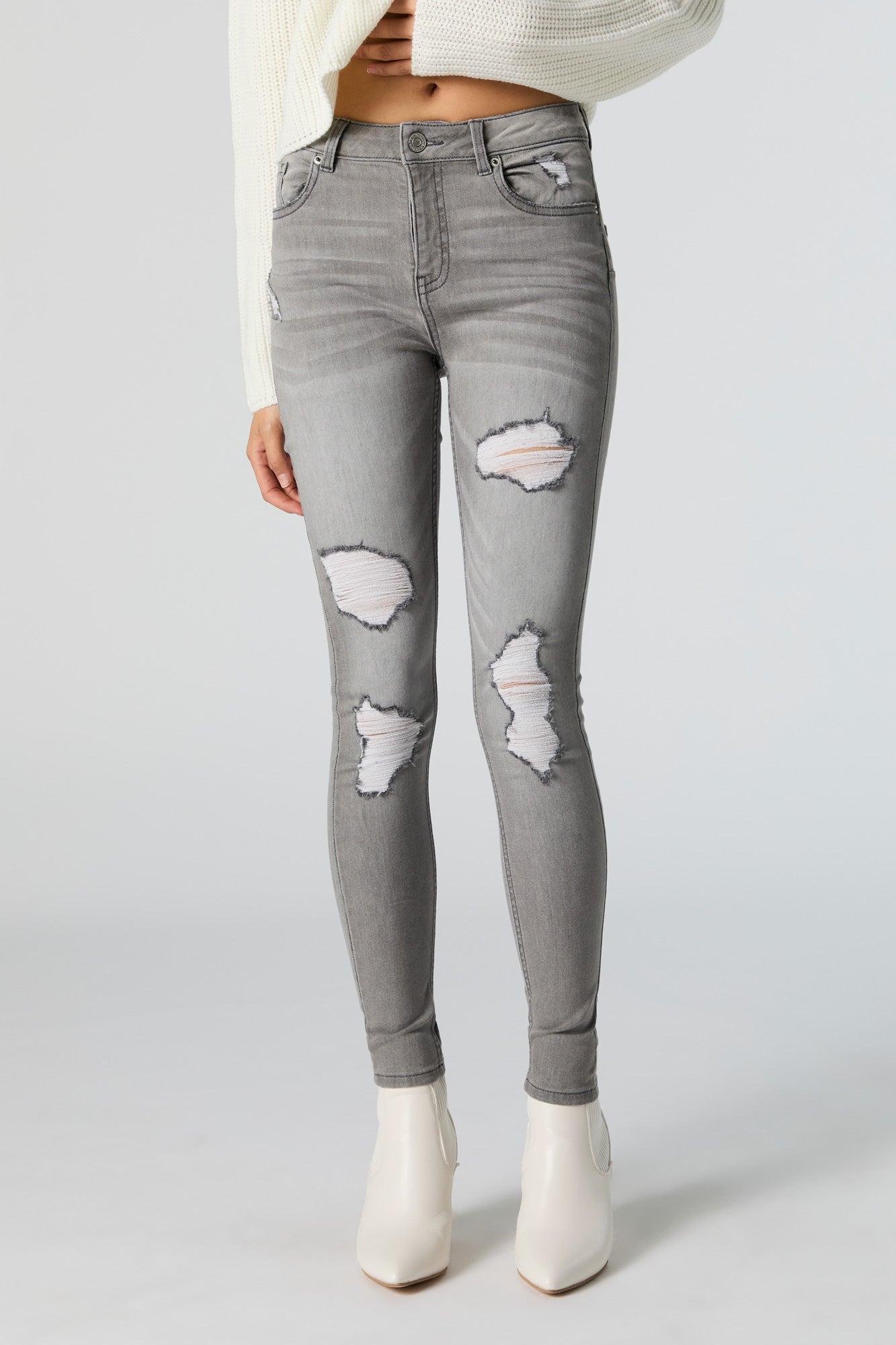 Rio Grey Wash Distressed Skinny Jean Female Product Image